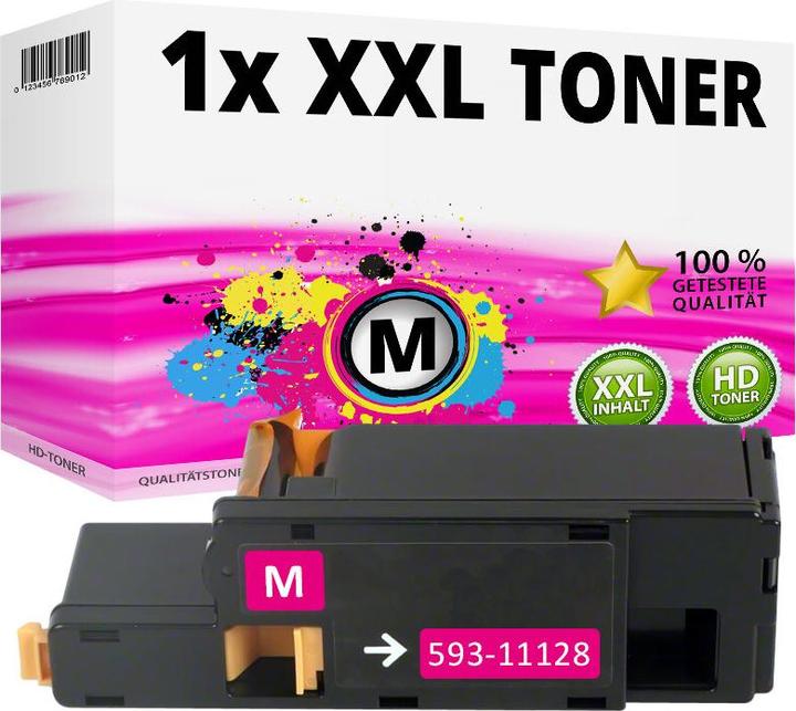 Image du produit Druckfuxx 1x XXL TONER für DELL C1660W 593-11128 V3W4C PATRONE KARTUSCHE MAGENTA