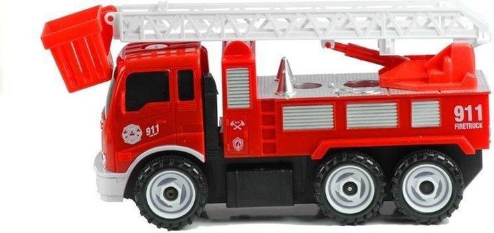 Produktbild Lean Toys Fire truck with ladder + tools for dismantling