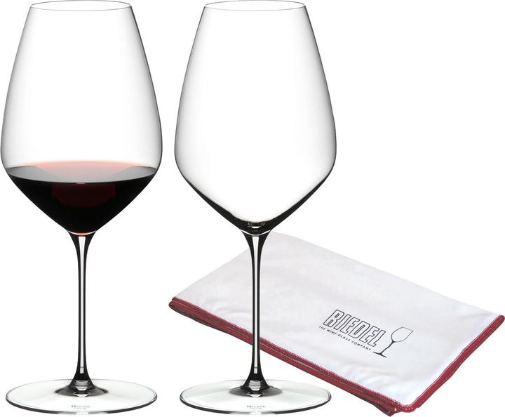 Immagine prodotto Riedel Veloce Syrah / Shiraz Weingläser + Poliertuch (72 cl, 2 Occhiali, Bicchieri da vino rosso)
