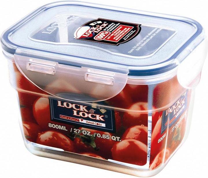 Actual product image Lock & Lock Plastic storage box in transparent colour, 14.5x11x9.4 cm, capacity 0.8 l (0.80 l)