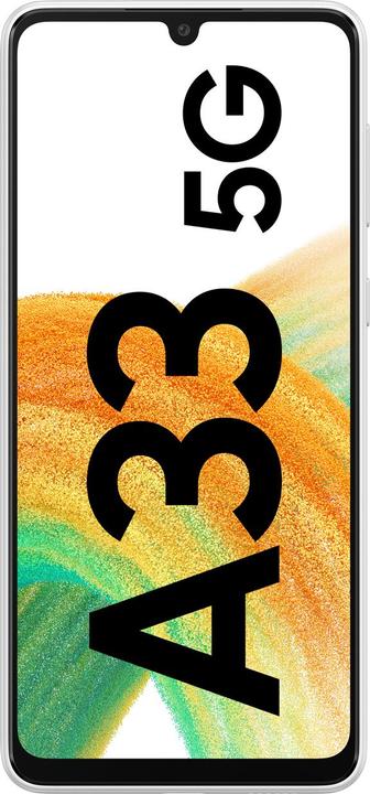 Actual product image Samsung Galaxy A33 5G EU (128 GB, Awesome White, 6.40", Dual SIM, 48 Mpx, 5G)