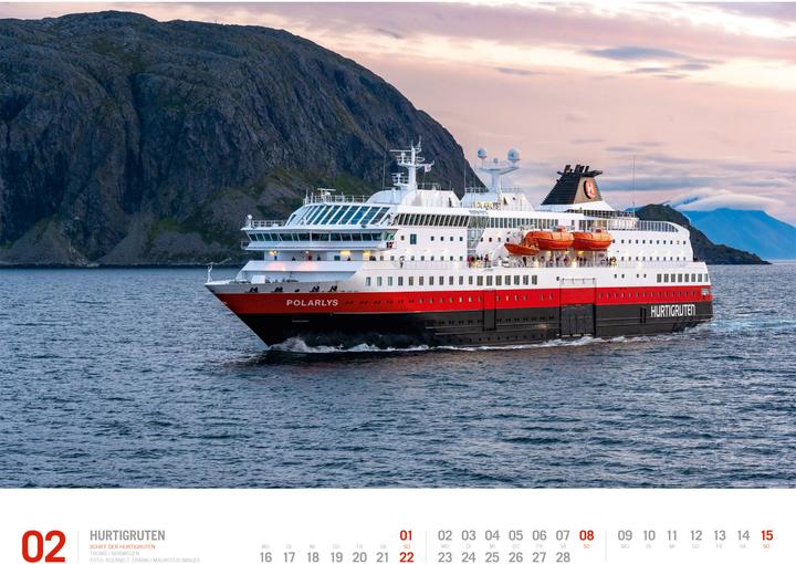 Produktbild Hurtigruten - Unterwegs zwischen Bergen und Kirkenes Kalender 2026 (54 x 42 cm, Harter Einband, Deutsch)