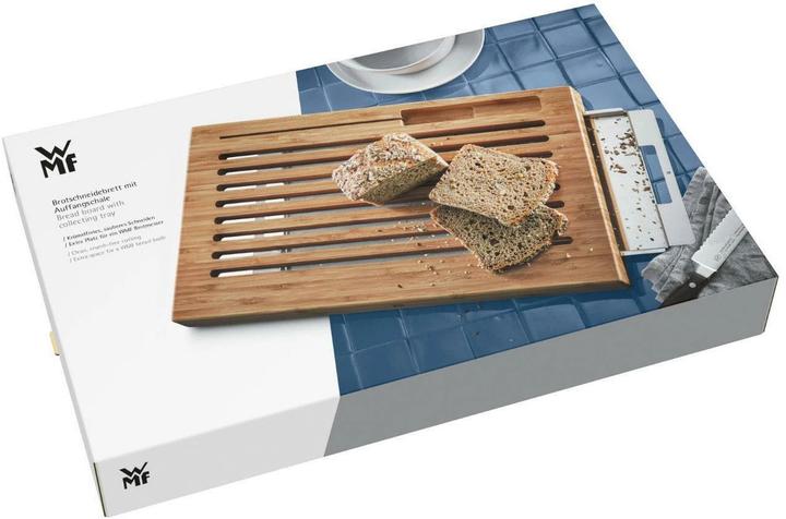 WMF Tagliere per pane con raccoglibriciole Bambù a forma di griglia e adatto alle lame