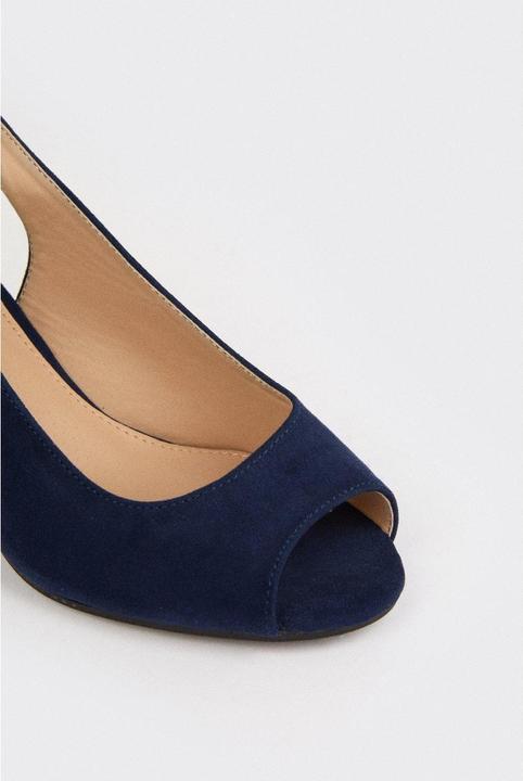 Actual product image Good For The Sole Womens/Ladies Evelyn Peep Toe Wide Court Shoes (38)