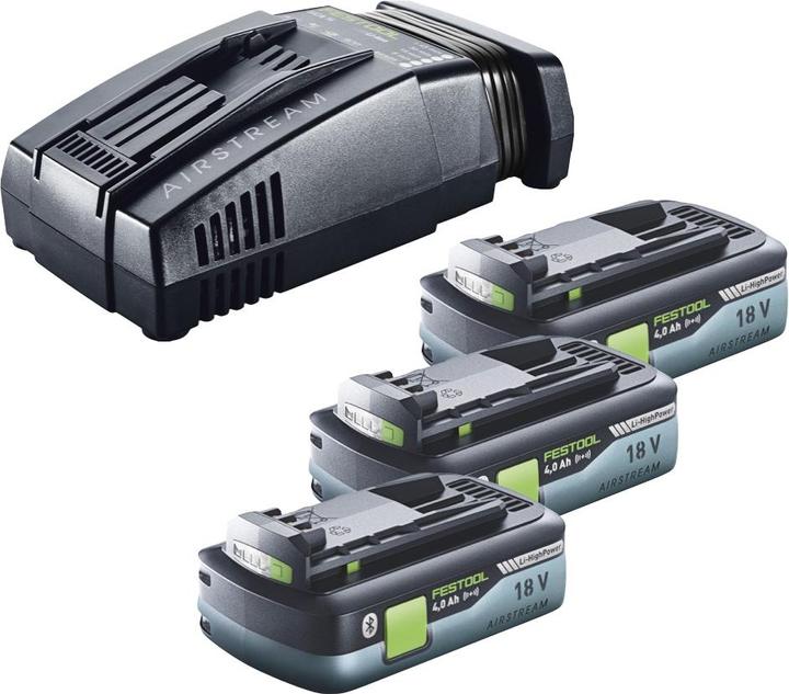 Produktbild Festool Energie Set 3x BP 18 Li 4,0 Ah HPC-ASI Akkupack 18V 4,0 Ah HighPower ( 3x 205034 ) + SCA 16