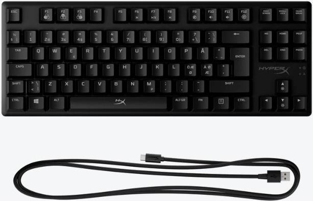 Actual product image HP HyperX Alloy Origins Core PBT HX Red - Mechanical Gaming Keyboard (US, Cable)
