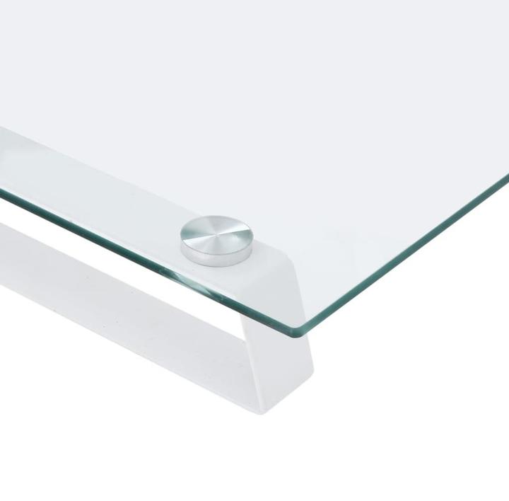 Actual product image VidaXL Monitor stand white 40x35x8 cm tempered glass and
