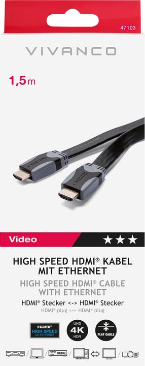 Produktbild Vivanco HDMI (Typ A) — HDMI (Typ A) (1.50 m, HDMI)