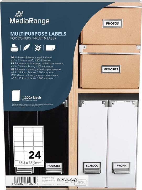 Actual product image MediaRange Labels