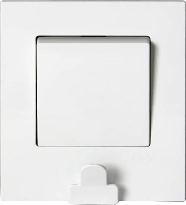 Actual product image Gunsan Eqona Pratic switch on/off switch flush-mounted white with note clip