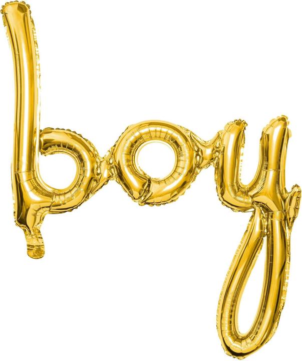 Actual product image Partydeco Foil balloon Boy 63.5 x 74 cm gold, 1 piece (1 x)