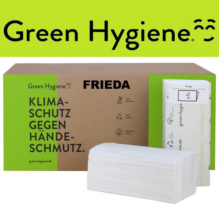 Produktbild Huchtemeier Papier Papierhandtücher FRIEDA Zick-Zack-Falzung 2-lagig 4.000 Tücher (4000 x)