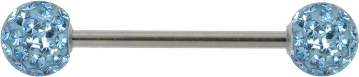 Bijouteria Zungenpiercing (Chirurgenstahl 316L, Epoxiharz, Kristall)