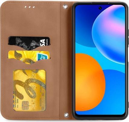 Actual product image Cover-Discount Huawei P smart 2021 - Vintage Stand Flip Case Cover brown (Huawei P Smart (2021))