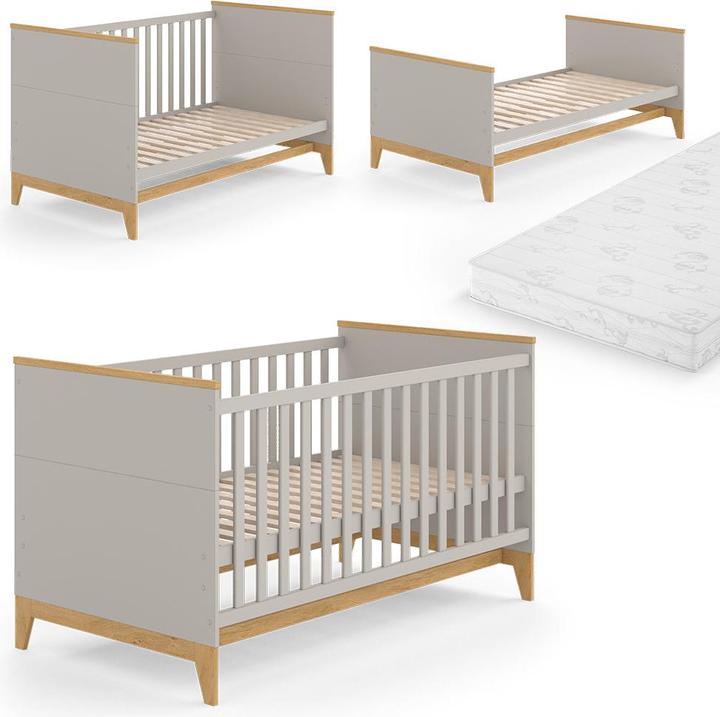 Immagine prodotto VitaliSpa Kinderbett Malia, Cashmere-Eiche, 143.2 x 81 cm, mit Matratze