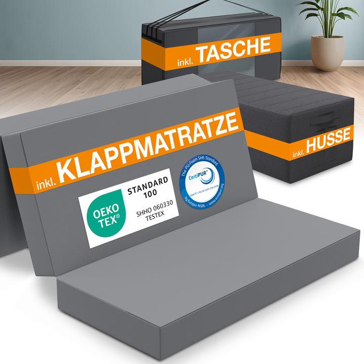 Image du produit Bestschlaf Matelas pliable avec housse et sac de transport (120 x 195 cm, Noyau de mousse)