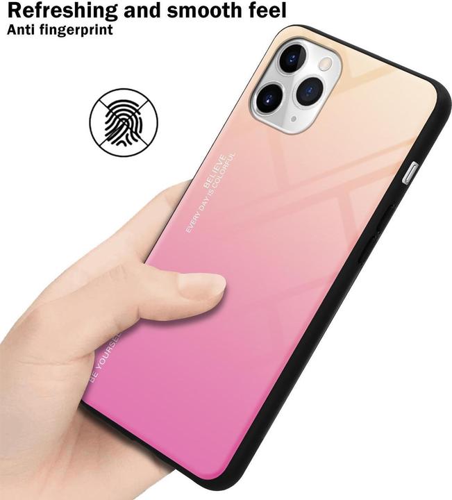 Actual product image Cadorabo TPU 2 colors glass cover (Apple iPhone 11 Pro Max)