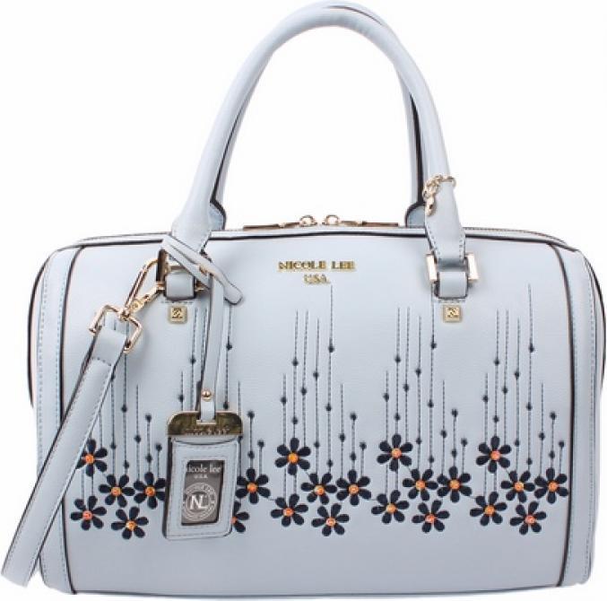 Actual product image Nicole Lee Handbag "Rosalie Floral" blue Boston Bag