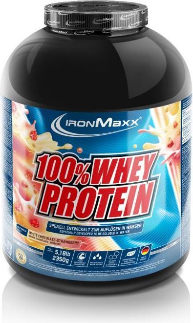 Produktbild IronMaxx 100% Whey Protein (2350g Dose) (Erdbeere, Weisse Schokolade, 1 Stk., 2350 g)