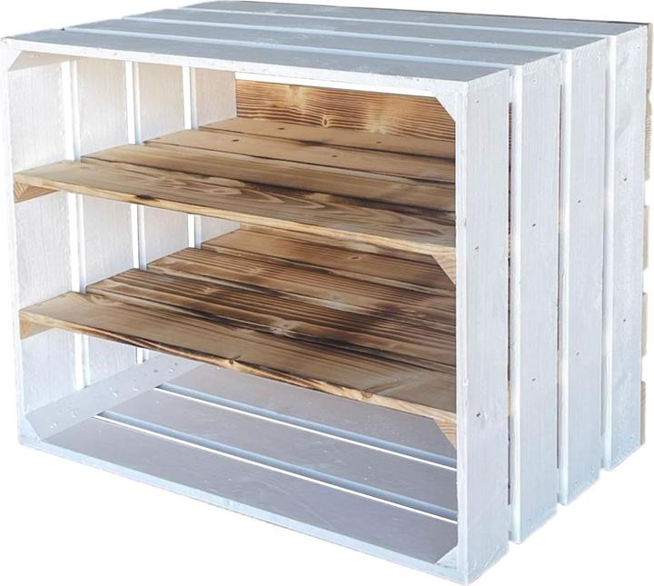 Produktbild Natura Punto Regalbox aus Holz weiss-braun (40 x 50 x 30 cm)