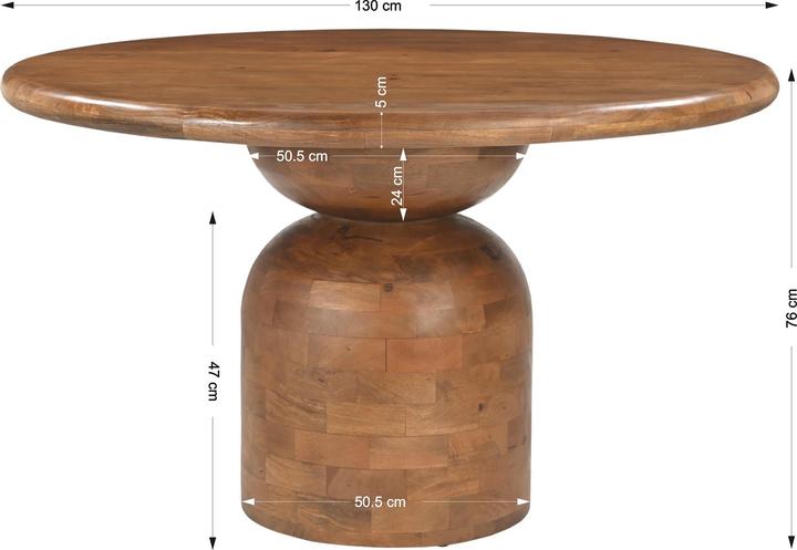 Produktbild SIT Möbel Mango Natural (130 x 130 cm)