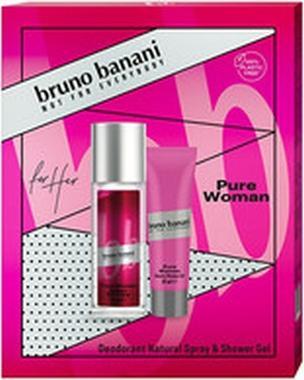 Produktbild Bruno Banani Pure Woman Geschenkset - Deodorant 75 ml und Duschgel 50 ml