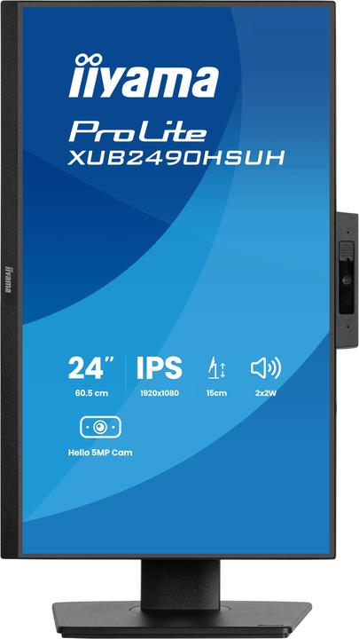 Immagine prodotto iiyama 60.5cm (23,8") XUB2490HSUH-B2 16:9 HDMI+DP WebCam (1920 x 1080 pixel, 23.80")