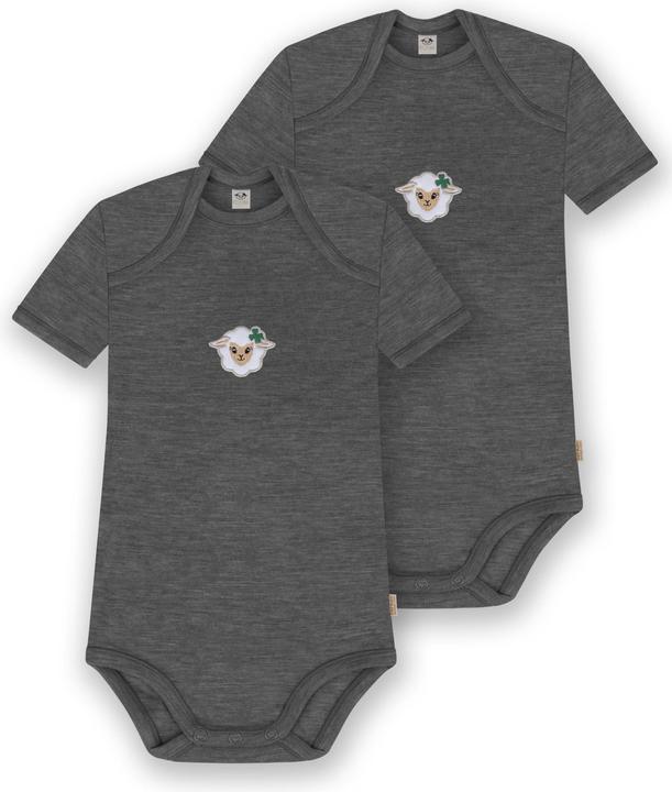 Actual product image Normani Set of 2 baby merino bodysuit short sleeves "Tauranga" - 9289 (62)