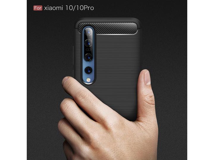 Produktbild Screenguard Xiaomi Mi 10 Hülle Carbon Brushed Soft TPU (Xiaomi Mi 10)