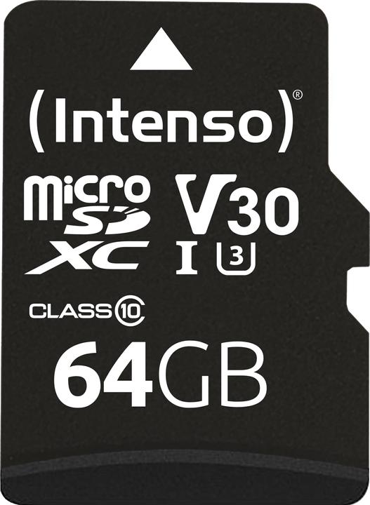 Intenso Carte Micro SDXC (64 Go, microSDXC, U1, UHS-I)