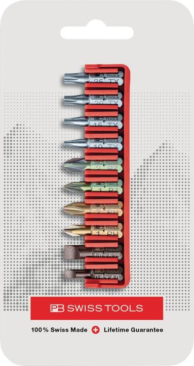 Productafbeelding PB Swiss Tools Jeu d'embouts PB C6.702 CN BitBlock met 10 embouts (TX25, PH2, PZ2, TX10, PH1, TX15, PZ1, SL4, TX20, SL 2)