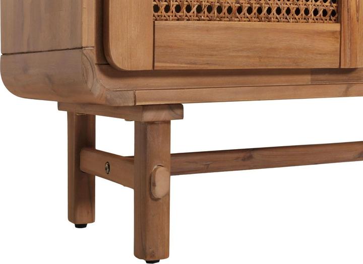 Produktbild Mendler Highboard HWC-M47, Staufächer, Rattan Akazie Massiv-Holz gebeizt 141x90x35cm 32kg (90 x 35 x 141 cm)