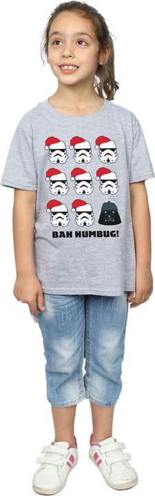 Actual product image Star Wars Girls Christmas Humbug Cotton T-Shirt (128)