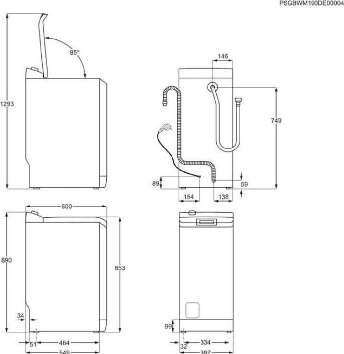 Actual product image AEG LTR6TL601EX (6 kg, Rear)