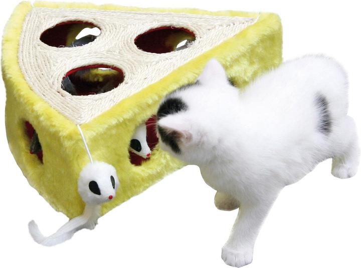 Kerbl Sisalspielzeug CHEESY 28 x 28 x 10 cm (Beschäftigungsspielzeug Katze)