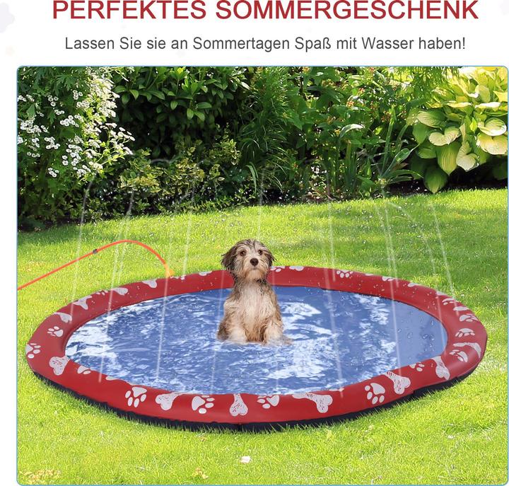 Actual product image PawHut Hunde-Planschbecken Kunststoff Rot (Dog pool)