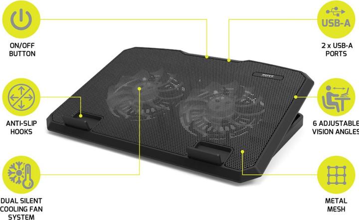 Actual product image Port Designs 901099 Notebook Cooling Pad (17 inch) 800 RPM