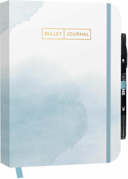 Actual product image Bullet Journal Watercolour Blue 05 with (A5)