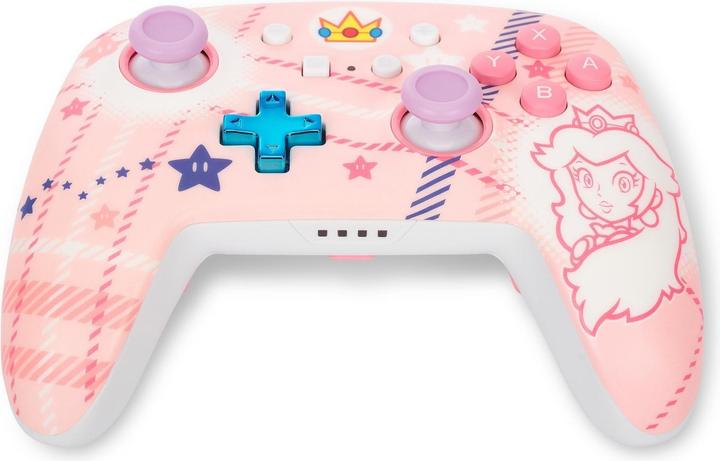 Produktbild PowerA Enhanced Wireless Controller Princess Peach Plaid (Switch OLED, Switch Lite, Switch)