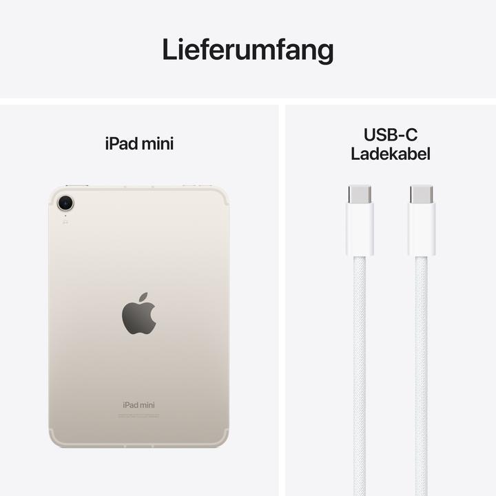 Productafbeelding Apple iPad mini (2024) (5G, 8.30", 128 GB, Sterrenlicht)