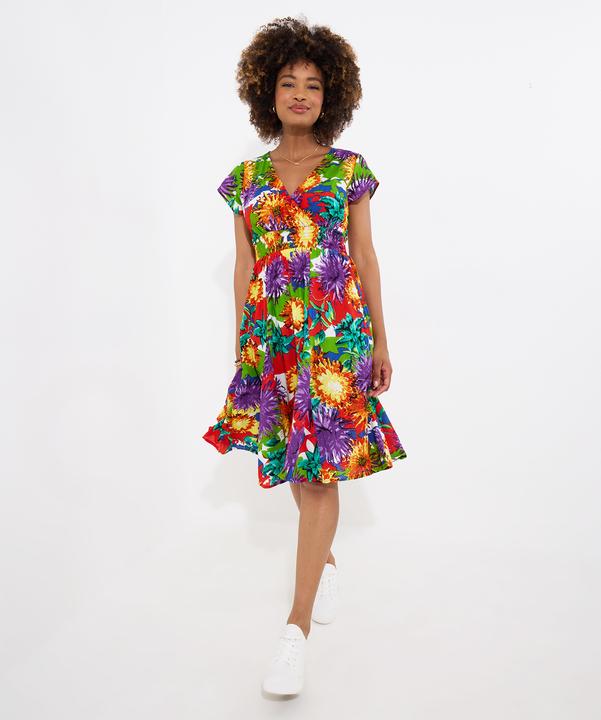 Produktbild Joe Browns Colour Pop Floral Print Cap Sleeve Knee Length Dress (6)