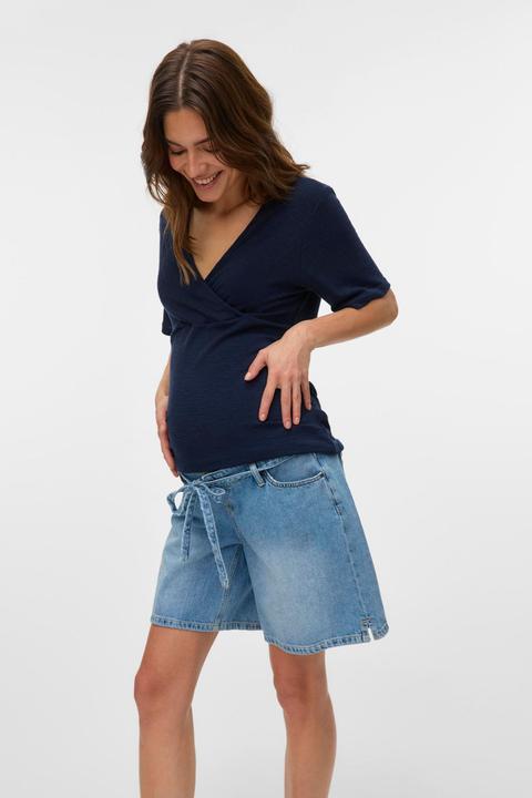 Produktbild Mamalicious Locker geschnitten Mid Rise Shorts Jeans-Shorts (XS)