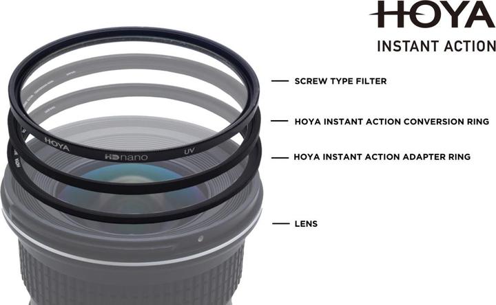 Image du produit Hoya Instant Action Conversion Ring (49 mm, Porte-filtre magnétique, 49 mm)