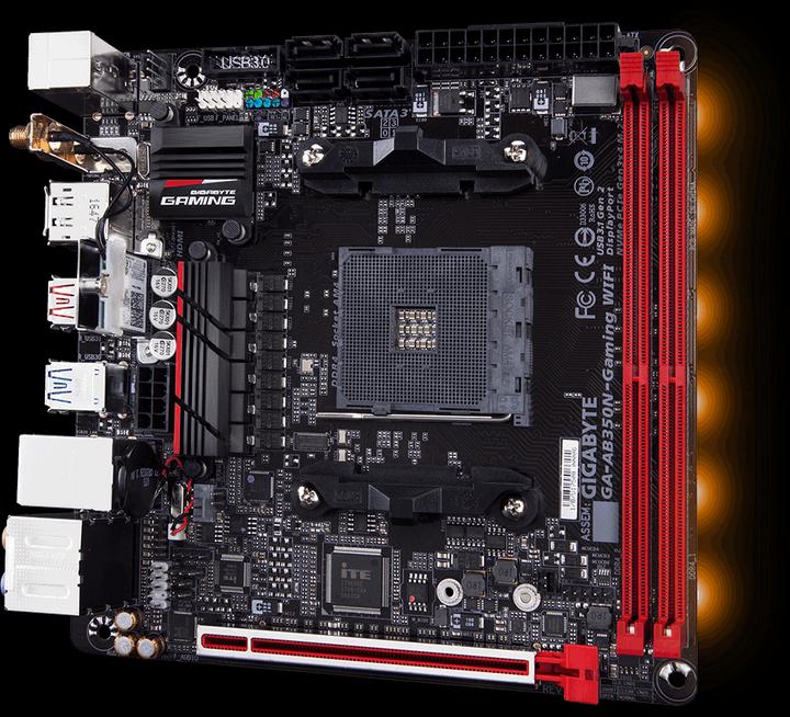 Image du produit Gigabyte GA-AB350N-Gaming WIFI (AM4, AMD B350, Mini-ITX)