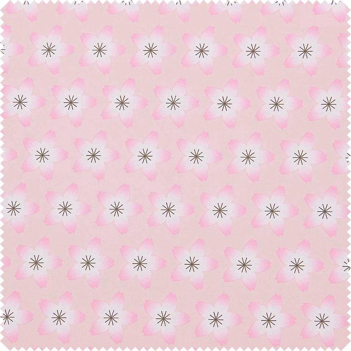 Rico Design Baumwoll-Stoff Popeline "Sakura Blüten Rosé", 140 cm breit, Meterware