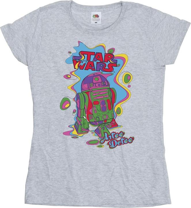Actual product image Star Wars Womens/Ladies R2D2 Pop Art Cotton T-Shirt (L)