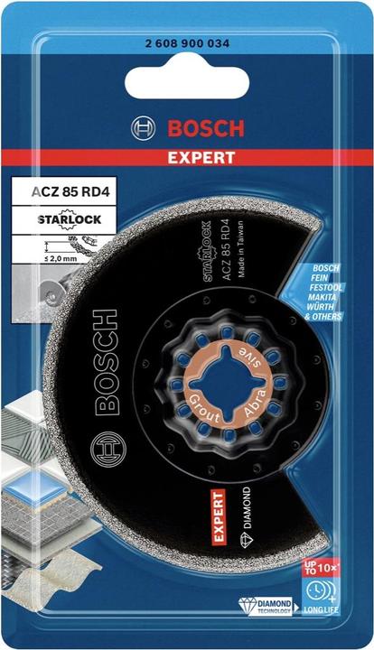 Productafbeelding Bosch Professional Zubehör Expert Grout Segment mes ACZ 85 RD4 Mes voor multifunctioneel gereedschap, 85 mm, 10 stuks