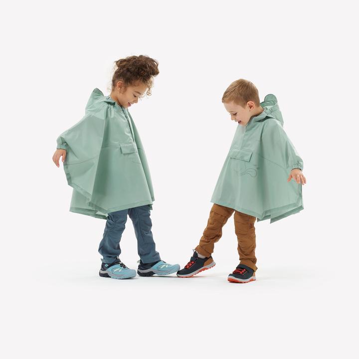 Produktbild Quechua Poncho Regencape Kinder Gr. 92–116 Bergwandern - MH100 grün