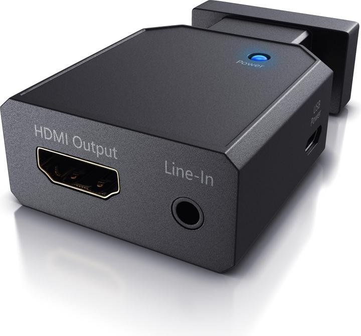 Produktbild CSL VGA auf HDMI Adapter mit Audio + VGA + USB, VGA zu HDMI Konverter für PC, Laptop, Fernseher (HDMI, 7.60 cm)
