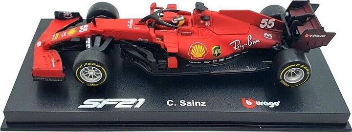 Image du produit Bburago 18-36828 v2 Formula 1 SF21 Carlos Sainz #55 κόκκινο Official Ferrari κλίμακα 1:43 μεταλλικό